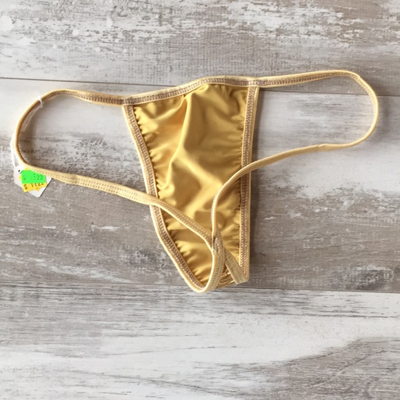 NWT HANDMADE GOLD THONG - Picture 2 of 2